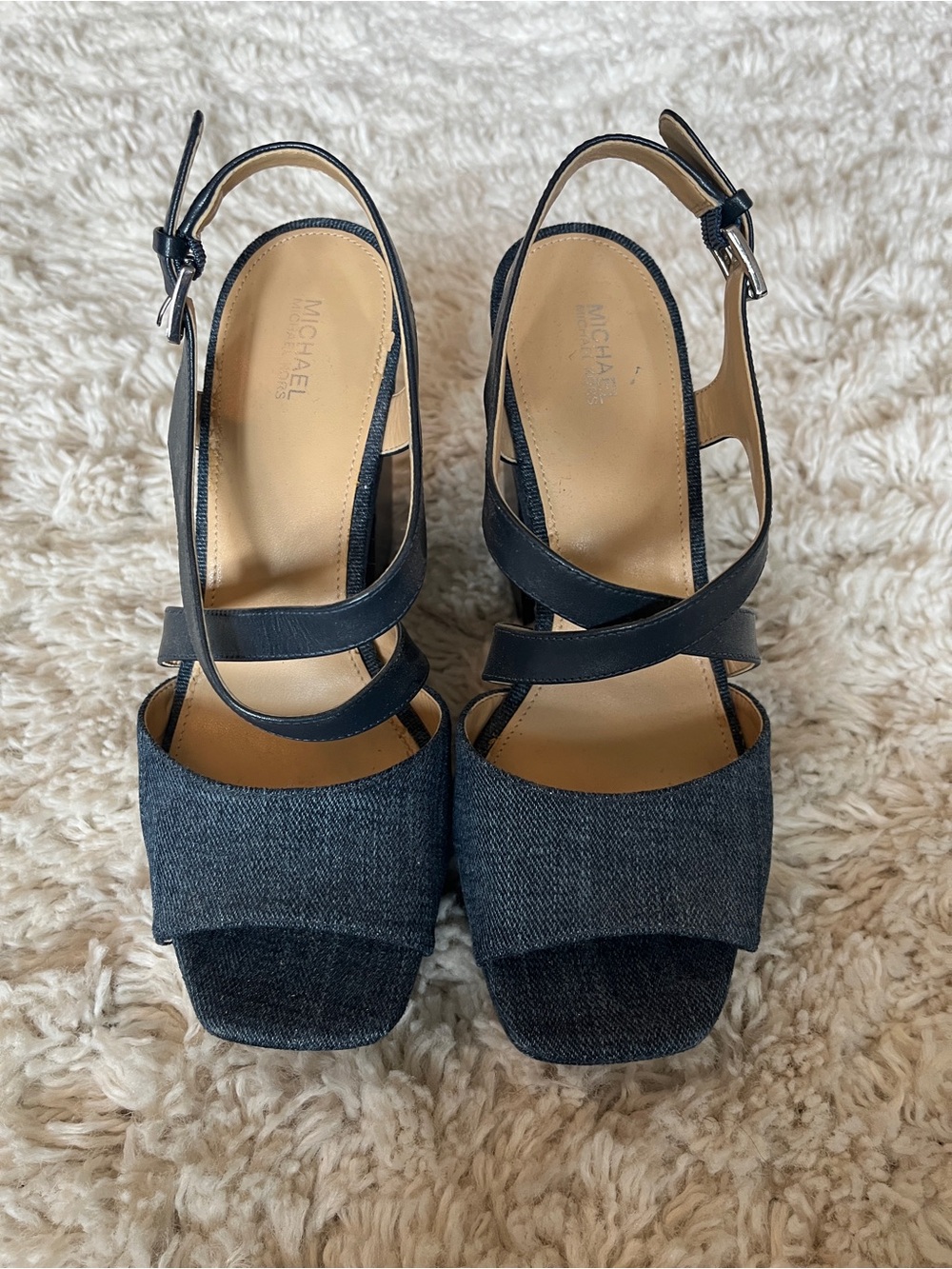 Michael Kors Denim Slingback Sandals
